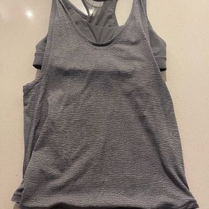 Grey lululemon athletic top small